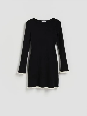 Reserved - Sukienka z wiskozą - czarny