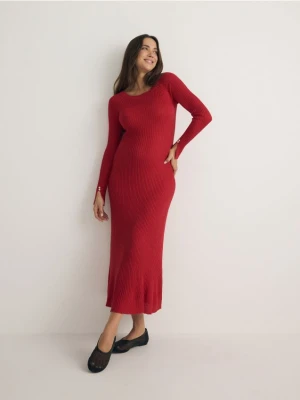 Reserved - Sukienka z wiskozą - czerwony