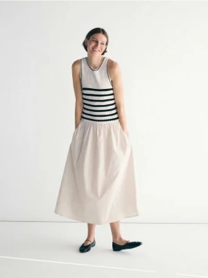 Reserved - Sukienka z wiskozą - kremowy