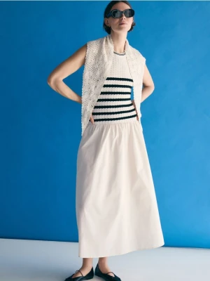 Reserved - Sukienka z wiskozą - kremowy