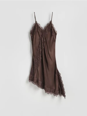 Reserved - Sukienka z wiskozy - brązowy