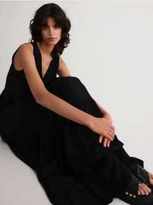 Reserved - Sukienka z wiskozy - czarny