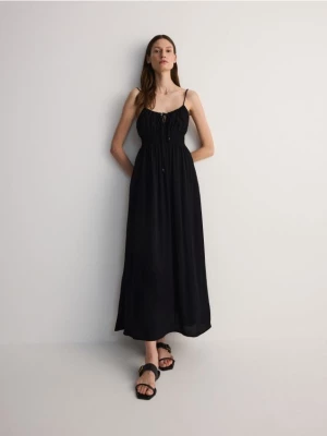 Reserved - Sukienka z wiskozy - czarny
