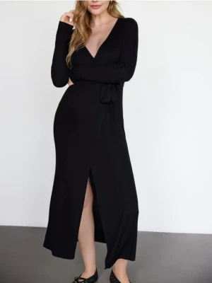 Reserved - Sukienka z wiskozy - czarny