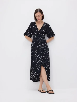 Reserved - Sukienka z wiskozy - czarny