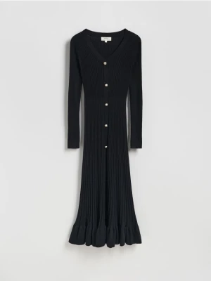 Reserved - Sukienka z wiskozy - czarny