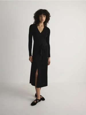 Reserved - Sukienka z wiskozy - czarny