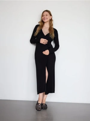 Reserved - Sukienka z wiskozy - czarny