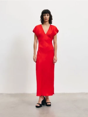 Reserved - Sukienka z wiskozy - czerwony