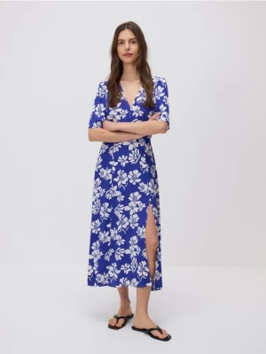 Reserved - Sukienka z wiskozy - niebieski