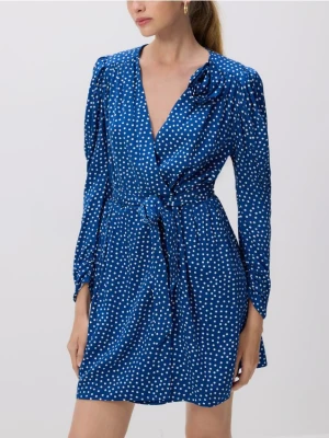 Reserved - Sukienka z wiskozy - niebieski