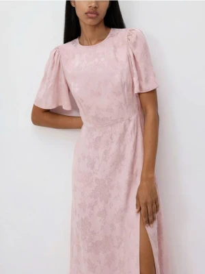 Reserved - Sukienka z wiskozy - pastelowy róż