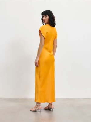 Reserved - Sukienka z wiskozy - pomarańczowy