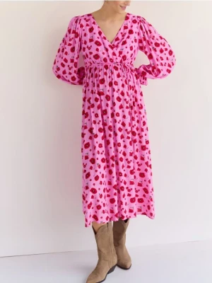 Reserved - Sukienka z wiskozy - wielobarwny