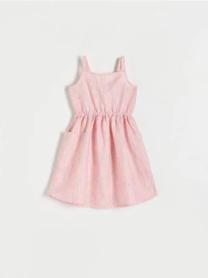 Reserved - Sukienka z wycięciem na plecach - różowy