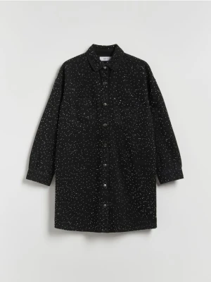 Reserved - Sukienka ze strasem - czarny