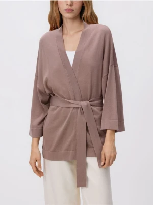 Reserved - Sweter kimono - brązowy