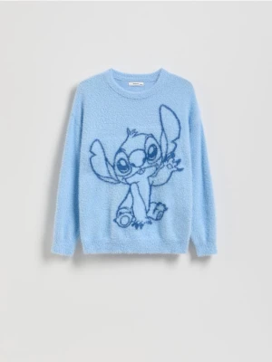Reserved - Sweter Lilo i Stitch z wiskozą - jasnoniebieski