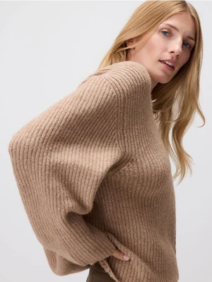 Reserved - Sweter oversize - brązowy