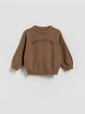 Reserved - Sweter oversize - brązowy