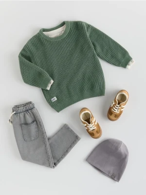 Reserved - Sweter oversize - ciemnobrązowy