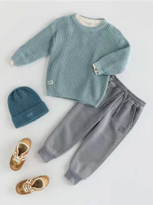 Reserved - Sweter oversize - jasnoturkusowy