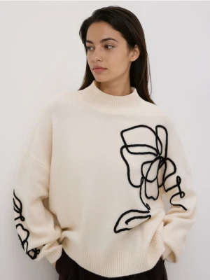 Reserved - Sweter oversize - kremowy