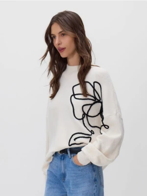 Reserved - Sweter oversize - kremowy