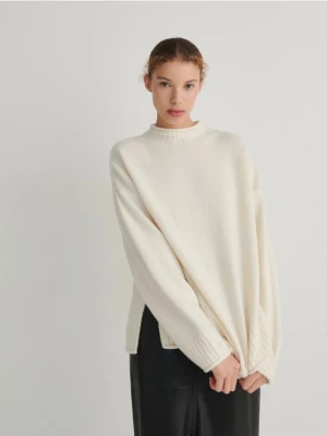 Reserved - Sweter oversize - złamana biel