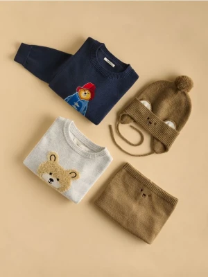Reserved - Sweter Paddington - granatowy