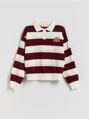 Reserved - Sweter polo w paski Boffie & Poko - wielobarwny