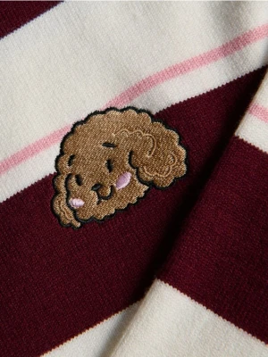 Reserved - Sweter polo w paski Boffie & Poko - wielobarwny