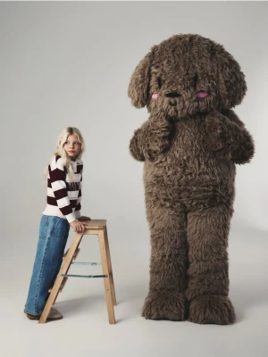 Reserved - Sweter polo w paski Boffie & Poko - wielobarwny