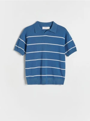 Zdjęcie produktu Reserved - Sweter polo w paski - granatowy
