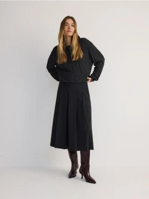 Reserved - Sweter polo z długim rękawem - szary