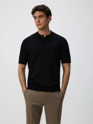 Zdjęcie produktu Reserved - Sweter polo z wiskozą - czarny