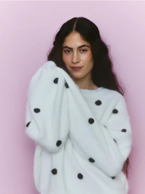 Reserved - Sweter w kropki - wielobarwny