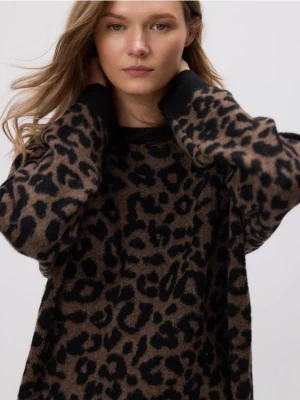 Reserved - Sweter w panterkę - wielobarwny