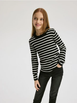Reserved - Sweter w paski - czarny
