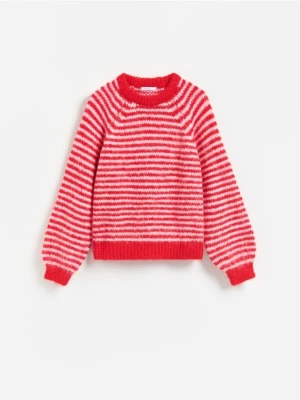 Reserved - Sweter w paski - czerwony