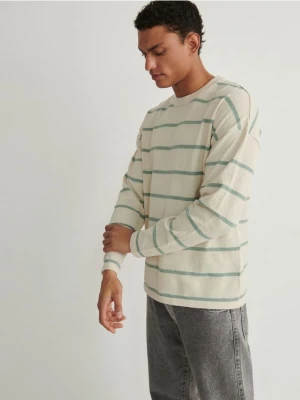 Reserved - Sweter w paski - jasnozielony