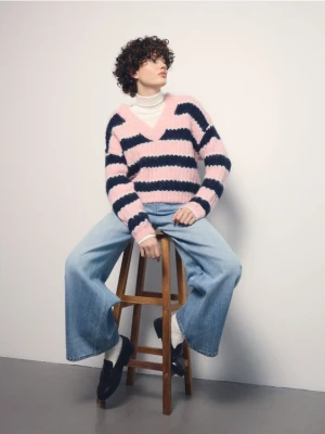 Reserved - Sweter w paski - wielobarwny