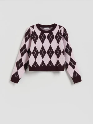 Reserved - Sweter w romby - wielobarwny