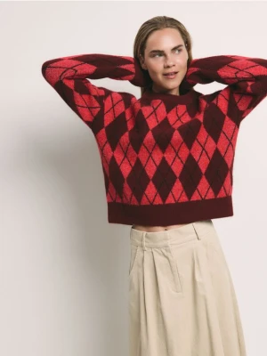 Reserved - Sweter w romby - wielobarwny