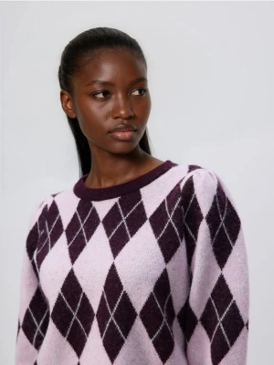 Reserved - Sweter w romby - wielobarwny