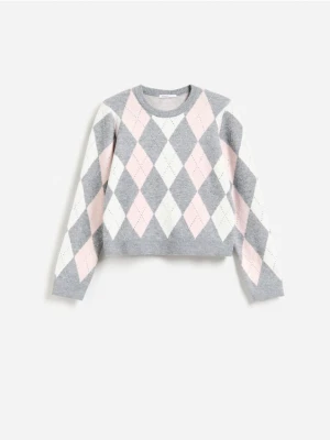 Reserved - Sweter w romby - wielobarwny