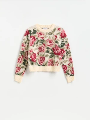 Reserved - Sweter w żakardowy wzór - wielobarwny