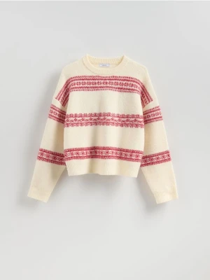 Reserved - Sweter we wzory - wielobarwny