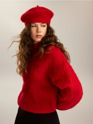 Reserved - Sweter z alpaką - czerwony