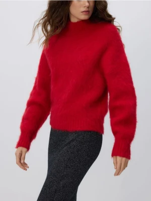 Reserved - Sweter z alpaką - czerwony